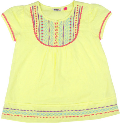 

People Girls Casual Cotton Top(Yellow