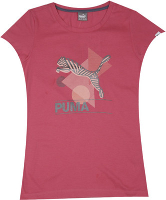 

Puma Girls Casual Top(Maroon, Rose red-large graphic