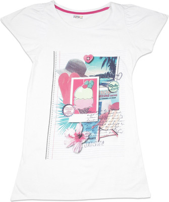 

People Girls Casual Cotton A-line Top(Multicolor, Pack of 1