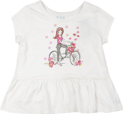 

The Children's Place Girls Casual Cotton Top(White, Pack of 1, 1128