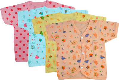

Aarushi Baby Girls Casual Cotton Top(Multicolor, Pack of 4