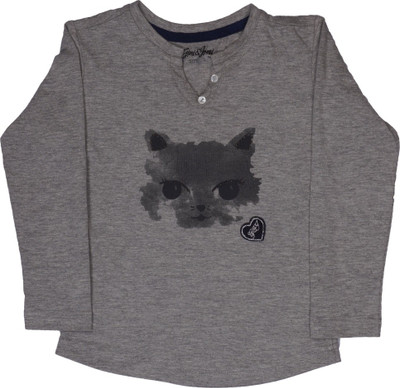 

Gini & Jony Girls Casual Full Sleeve Top(Grey, 1241