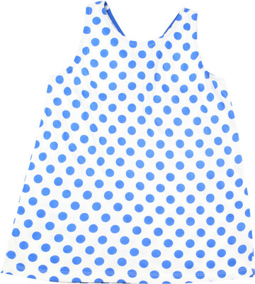 

Chemistry Girl Girls Casual Cotton Top(Blue, Blue polka