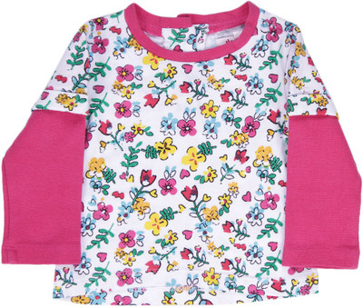 

NautiNati Girls Casual Cotton Top(Multicolor, Pack of 1, Assorted