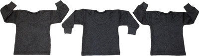 

Vallon Baby Girls Casual Fleece Woollen Top(Grey, Pack of 3