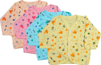 

Aarushi Baby Girls Casual Cotton Top(Multicolor, Pack of 4