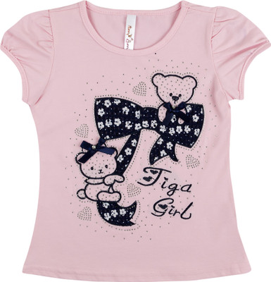 

Hunny Bunny Girls Casual Cotton Lycra Blend Top(Pink, Pack of 1