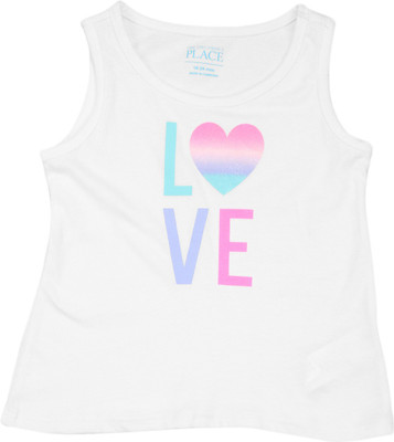 

The Children's Place Girls Casual Cotton Top(White, Pack of 1, Bq