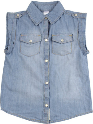 

Carter's Girls Casual Cotton Top(Blue, Pack of 1, Denim (463)