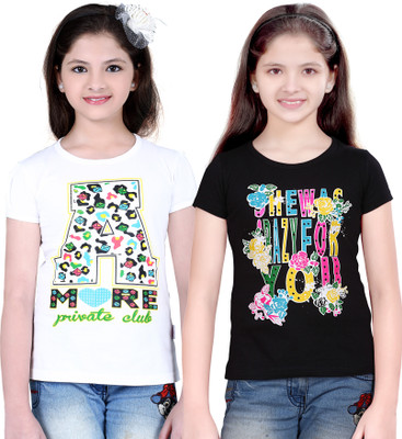 

FabTag - Sini Mini Girls Printed T Shirt(White