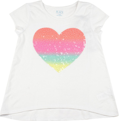 

The Children's Place Girls Casual Cotton Top(White, Pack of 1, Bq