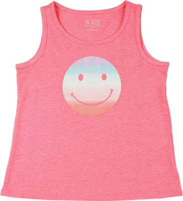 

The Children's Place Girls Casual Cotton Top(Pink, Pack of 1, 1001