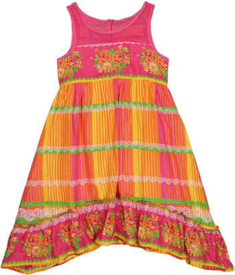 

BIBA girls Girls Casual Cotton Top(Multicolor, Pack of 1, Multi-htpnk