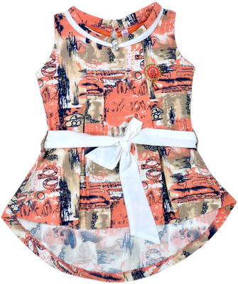 

Hey Baby Girls Casual Cotton Viscose Blend Tunic Top(Multicolor, Pack of 1