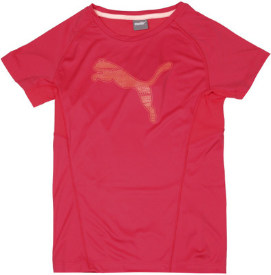 

Puma Girls Casual Polyester Top(Pink, Pack of 1, Rose red