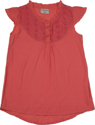 Cherokee Kids Girls Casual Cotton Blend Top(Red)