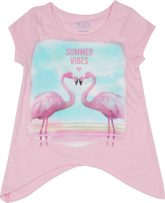The Children's Place Girls Casual Cotton Top(Pink, Pack of 1, 1116