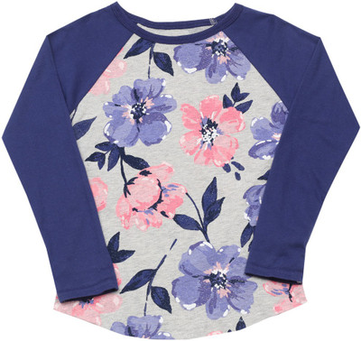 

Carter's Girls Casual Raglan Top(Grey, Print (969)