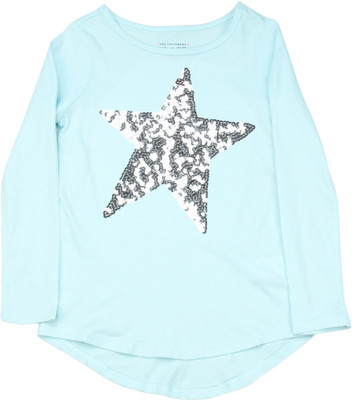

The Children's Place Girls Casual Cotton Top(Light Blue, Pack of 1, J4