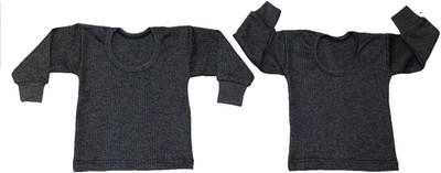 

Vallon Baby Girls Casual Fleece Woollen Top(Grey, Pack of 2