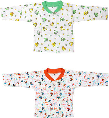 

Babeezworld Baby Girls Casual Cotton Top(Multicolor, Pack of 2, Green;orange