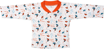 

Babeezworld Baby Girls Casual Cotton Top(Orange, Pack of 1