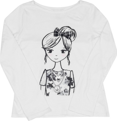 

The Children's Place Girls Casual Cotton Top(White, Pack of 1, Cu