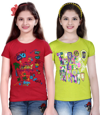 

FabTag - Sini Mini Girls Printed T Shirt(Pink