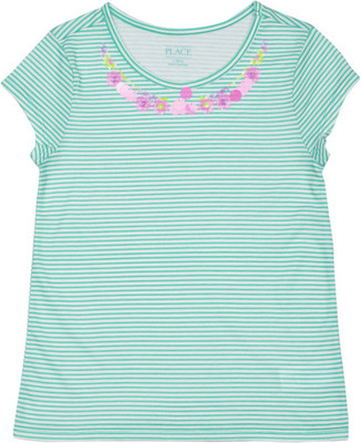 

The Children's Place Girls Casual Cotton Polyester Blend Top(Blue, Pack of 1, 1015