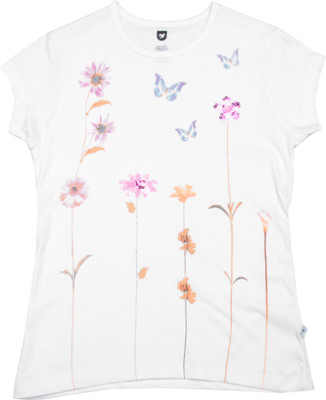

612 League Girls Casual Cotton Top(White, Pack of 1