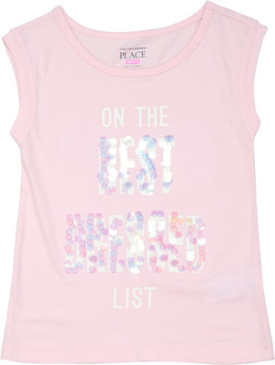 

The Children's Place Girls Casual Cotton Top(Pink, Pack of 1, Y0