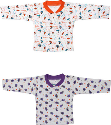 

Babeezworld Baby Girls Casual Cotton Top(Multicolor, Pack of 2, Orange;purple