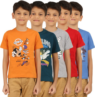 Frang Girls Casual Cotton Blend Knit Top(Multicolor, Pack of 5)