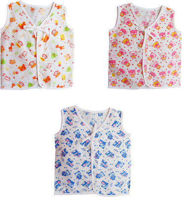 

JuJups Casual Cotton Top(Blue, Pack of 3, Multicolor