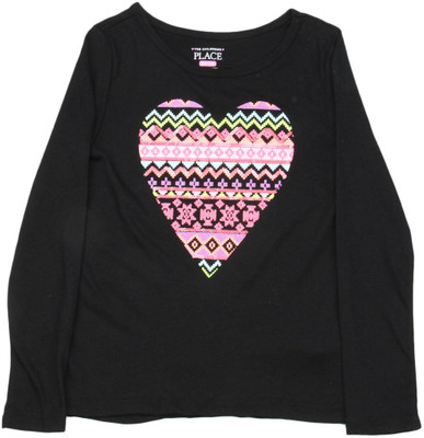 

The Children's Place Girls Casual Cotton Top(Black, Pack of 1, 01