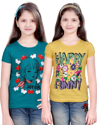 

Sini Mini Girls Cotton Top(Multicolor, Pack of 2