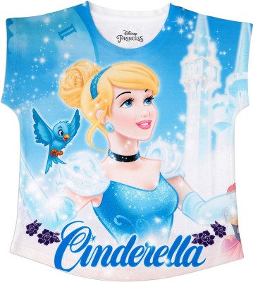 DISNEY Girls Party Polycotton Top(Blue, Pack of 1)