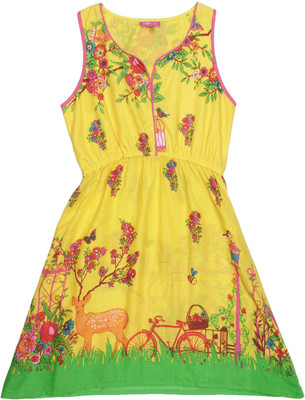 

BIBA girls Girls Casual Cotton Top(Yellow, Pack of 1, Yel-multi