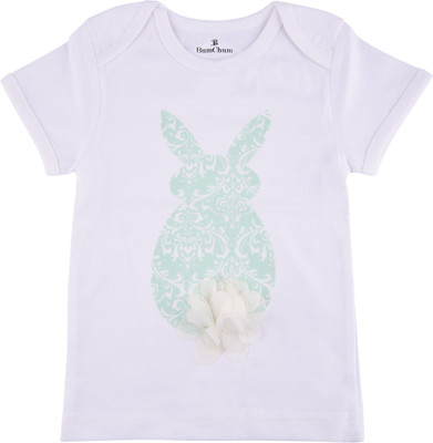 BumChum Baby Girls Casual Cotton Blend Top(White, Pack of 1) BumChum Baby Girls Casual Cotton Blend Top(White, Pack of 1)