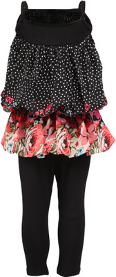 

La Bele Girls Midi/Knee Length Casual Dress(Black, Sleeveless