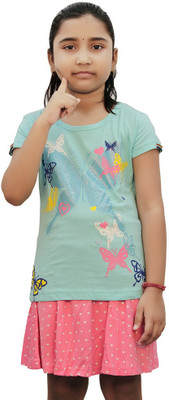 

Kothari Girls Casual Cotton Top(Light Green, Pack of 1, Mint