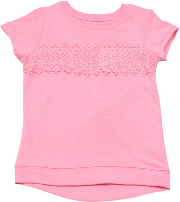 

Carter's Girls Casual Cotton Polyester Blend Top(Pink, Pack of 1, Pink (650)