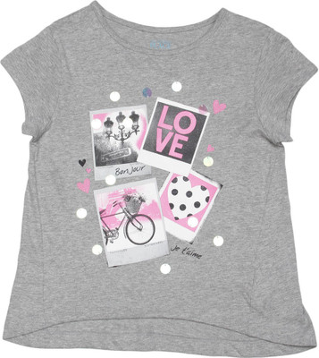 

The Children's Place Girls Casual Cotton Top(Grey, Pack of 1, He