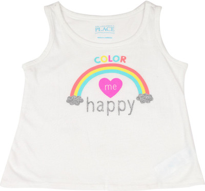 

The Children's Place Girls Casual Cotton Top(White, Pack of 1, 10