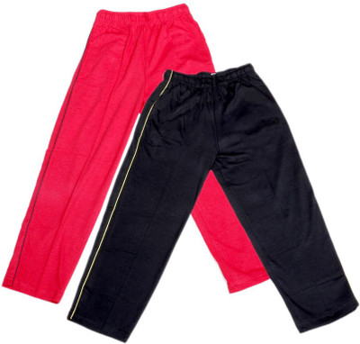 

IndiWeaves Track Pant For Boys & Girls(Black Pack of 2, Black;red