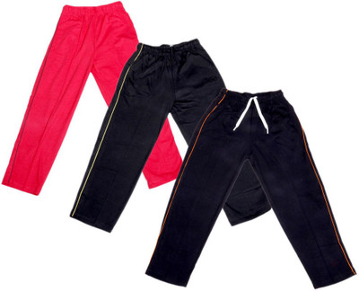 

IndiWeaves Track Pant For Boys & Girls(Black Pack of 3, Black;blue;red;yellow
