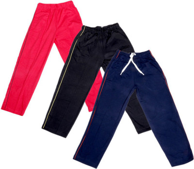 

IndiWeaves Track Pant For Boys & Girls(Black Pack of 3, Black;blue;red