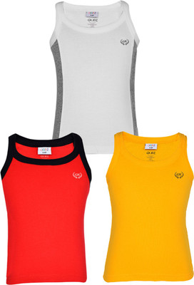 

Gkidz Vest For Boys Cotton(Multicolor, Pack of 3, Red