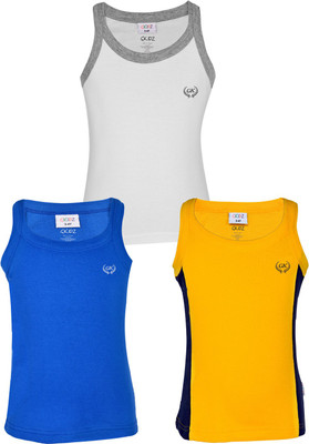 

Gkidz Vest For Boys Cotton(Multicolor, Pack of 3, White