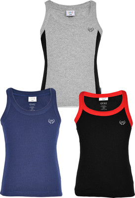 

Gkidz Vest For Boys Cotton(Multicolor, Pack of 3, Black
